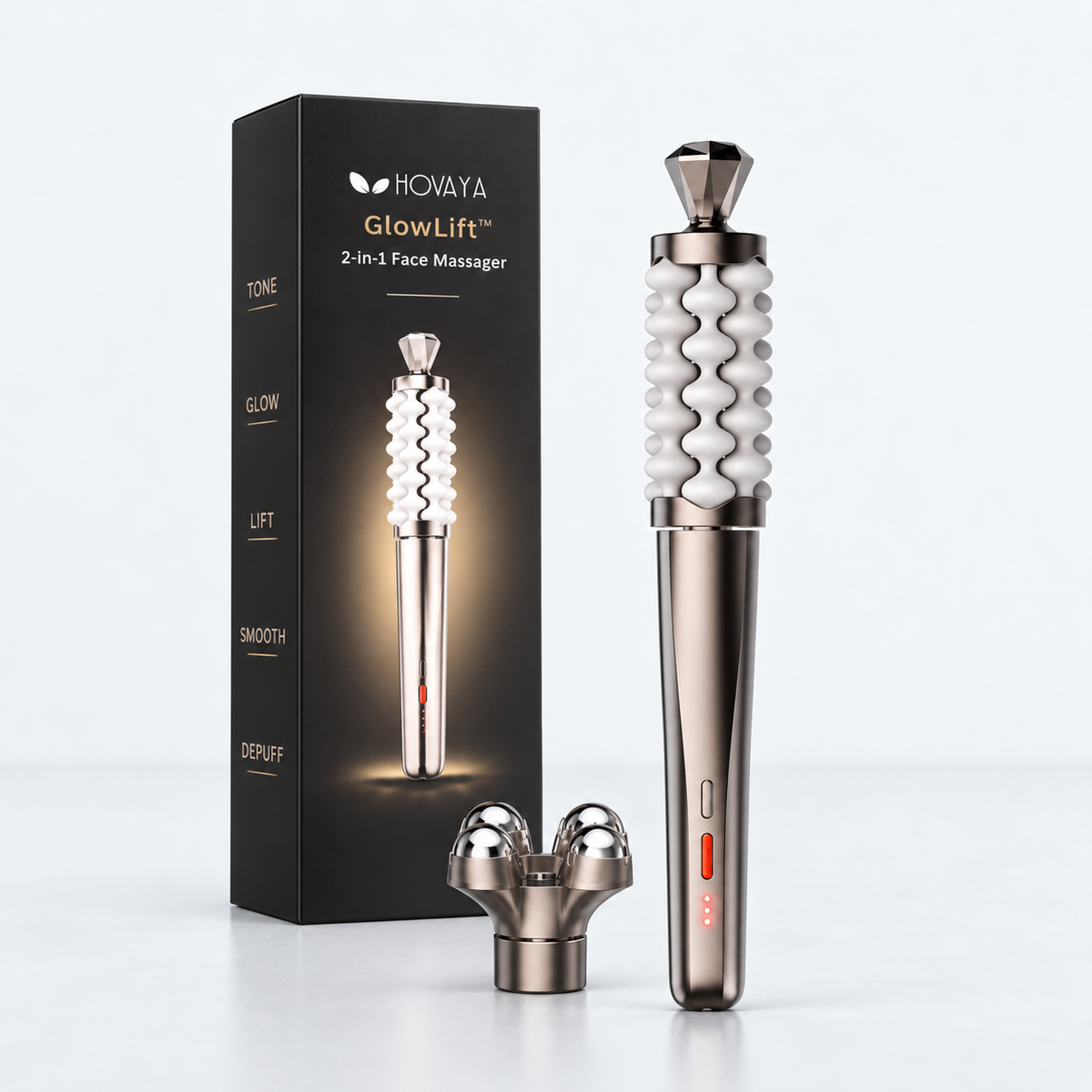 GLOWLIFT 2-IN-1 GESICHTSMASSAGEGERÄT