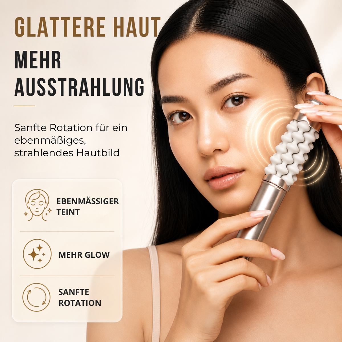 GLOWLIFT 2-IN-1 GESICHTSMASSAGEGERÄT